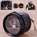 New 2"/52mm 12V Motorcycle Fuel Level Gauge Meter E-1/2-F Pointer Black Face Rim