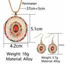 European And American Fashion Versatile Bohemian Necklace Earrings Combinat