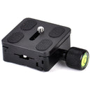 Aluminum 50mm Camera QR Quick Release Plate Clamp fr Ball Head Monopod Tripod Hf