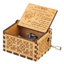 Retro Hand Cranked Music Box Wood Carved Kid Child Birthday Gift Home Decor