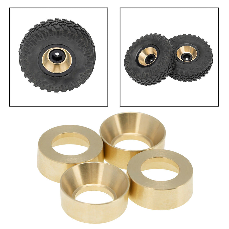 8x RC Brass Wheel Rims Hubs for Axial SCX24 AXI00001 Car Buggy Accessories