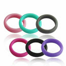Women/Men's Silicone Wedding Ring,Silicone Wedding Band Various Colors,6 Pa