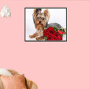 5D DIY Diamond Painting Dog Flowers Cross Stitch Embroidery Rhinestones Kit