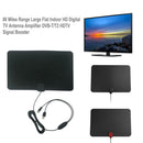 80 Miles Range Large Flat Indoor HD Digital TV Antenna Amplifier Booster