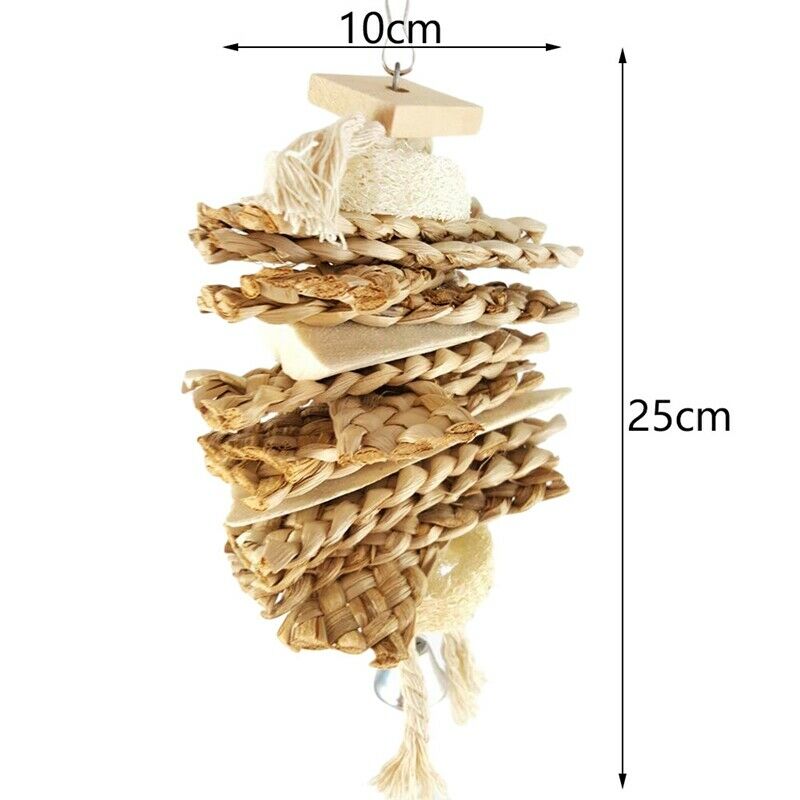 Bird Chewing Toys Loofah Cuttlebone Grass Parrot Budgies Cockatoo Parakeet