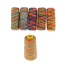 6pcs Colorful Polyester Sewing Thread for Leather Canvas DIY Stitching Craft