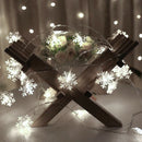 Outdoor 80 LED Snowflake String Light Christmas Party New Year Decor (10m) A
