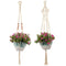 Macrame Plant Hangers Set Of 2 Indoor Wall Hanging Planter Basket Flower Po
