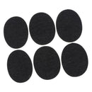 6pcs/Pack Denim Fabric Patches Oval Shape Clothes Pants Jeans Patches Black