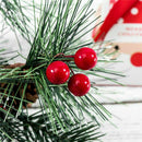 100X Artificial Red Holly Berry Christmas Decor On Wire Bundle Garland Wreath AU