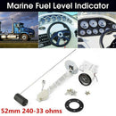 Black Bezel Gas Fuel Level Gauge Analogue Red LED Car Marine Boat 52mm 1DD 3C