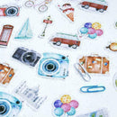 45 Pcs/Box Travel Stickers Diary Decoration Paper DIY Person' Scrapbookin T G2X8