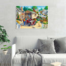 5D DIY Full Round Drill Diamond Painting Artless Village Cross Stitch Decor A