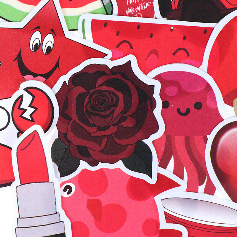 50Pcs Cartoon Red Girls Stickers DIY Suitcase Laptop Guitar Bicycle Car Deca-OZ