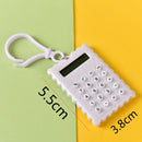 Newest Plastic Casing 8 Digits Electronic Mini Calculator Keychain Random Col LJ