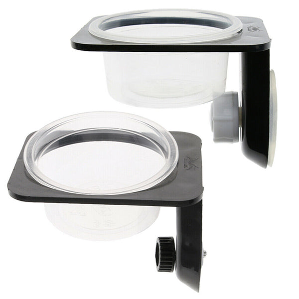 2 Pcs Durable Reptiles Lizard Suction Cup Feeder Food Water Bowl Breeding