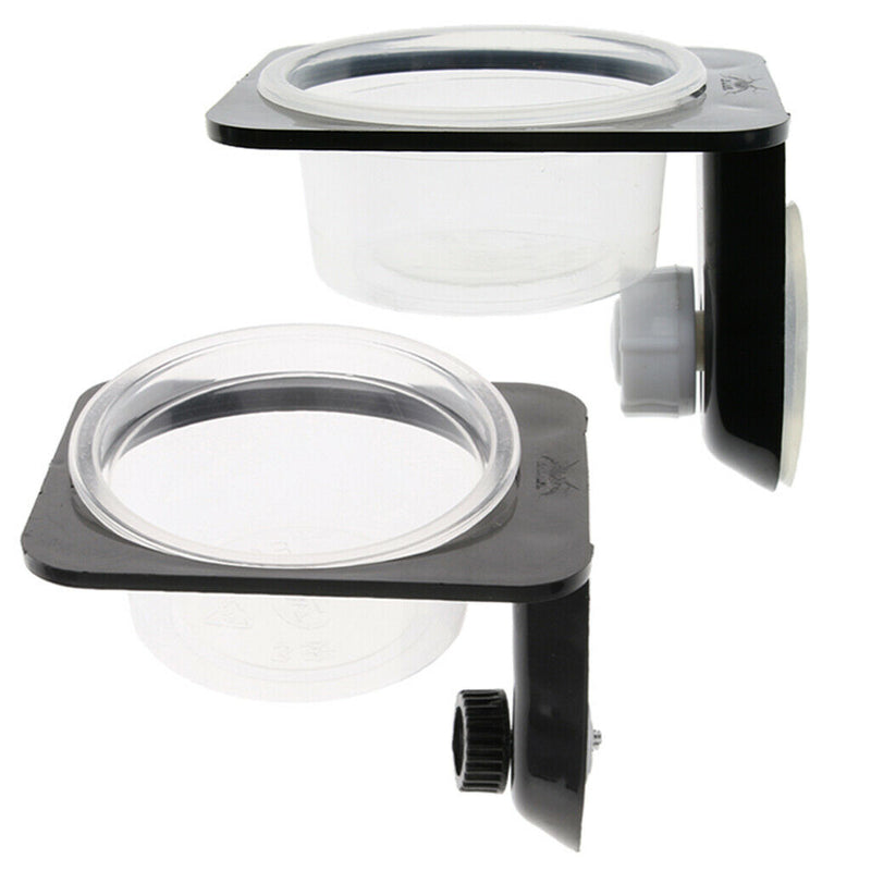 2 Pcs Durable Reptiles Lizard Suction Cup Feeder Food Water Bowl Breeding