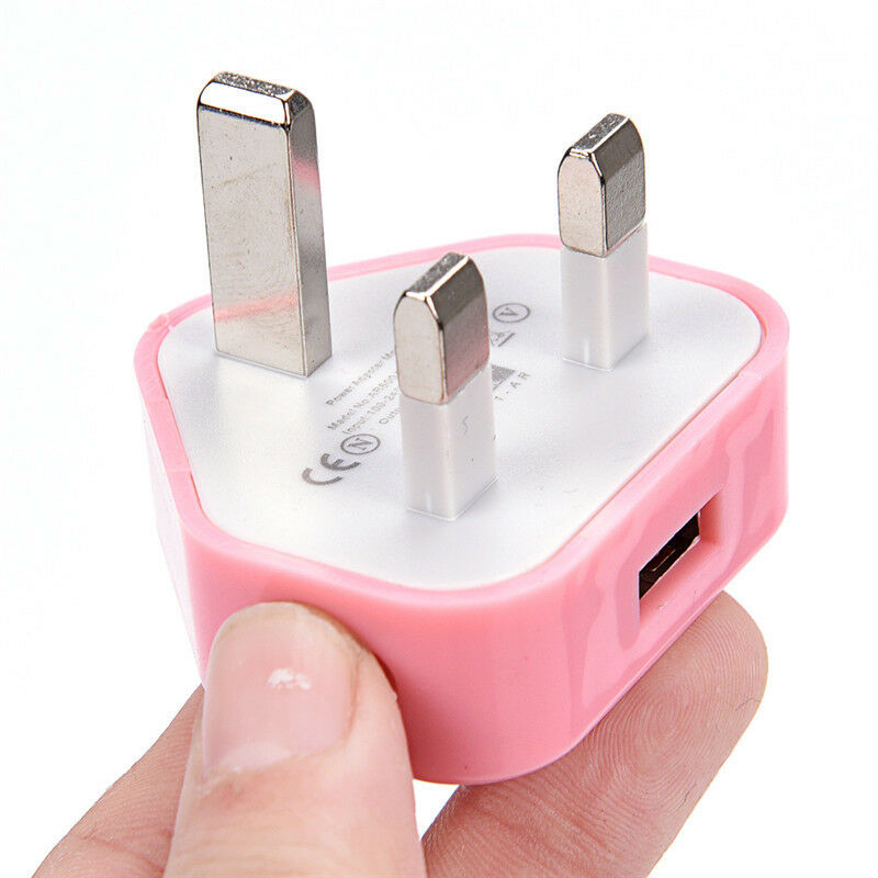 UK Mains Wall 3 Pin USB Plug Adapter Charger Power USB Port For Phones Tabl 3C