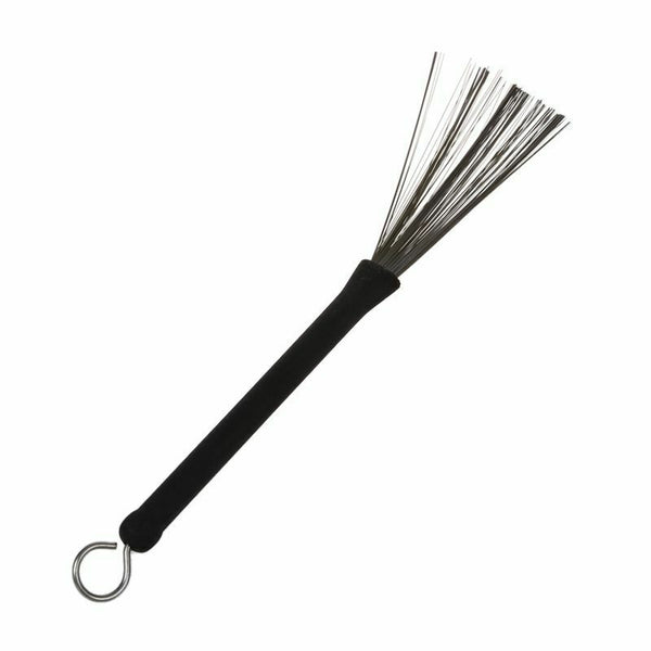 Wire Retractable Loop End Drum Brushes for Jazz Drum Stick Black(Pack of 2)