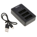 3-Channel USB Battery Charger with LCD Display for  SJ4000 M10 SJ5000
