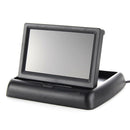 4.3" Foldable TFT LCD Monitor+ Reverse Car Rear View Backup Camera Cam Kit 12V