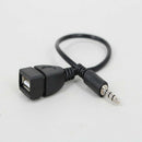 3.5mm Male AUX Audio Jack to USB 2.0 TypeA Female OTG Converter Adapter Ca CZT