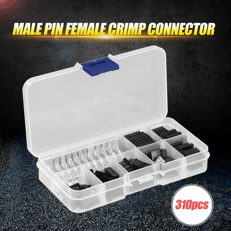 310pcs 2.54mm Terminal Connector Cable Cord Jumper Wire Pin Header Housing Kit
