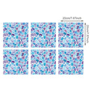 6pcs Purple Blue Mosaic Self-adhesive Bathroom Kitchen Wall Stair Tile S MVE