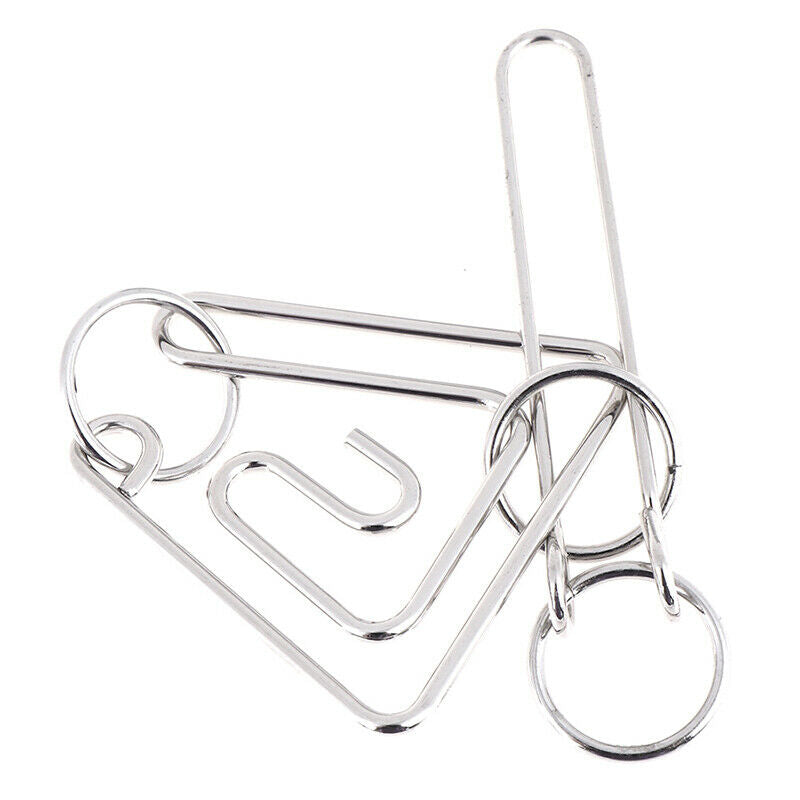 Classic Challenging Metal Wire Puzzle Brain Teaser Game for Adults Kids T %o