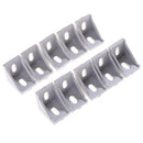1X(20Pcs/ Lot 3030 Corner Brackets Fasten L Connector For 3030 Aluminum Pro