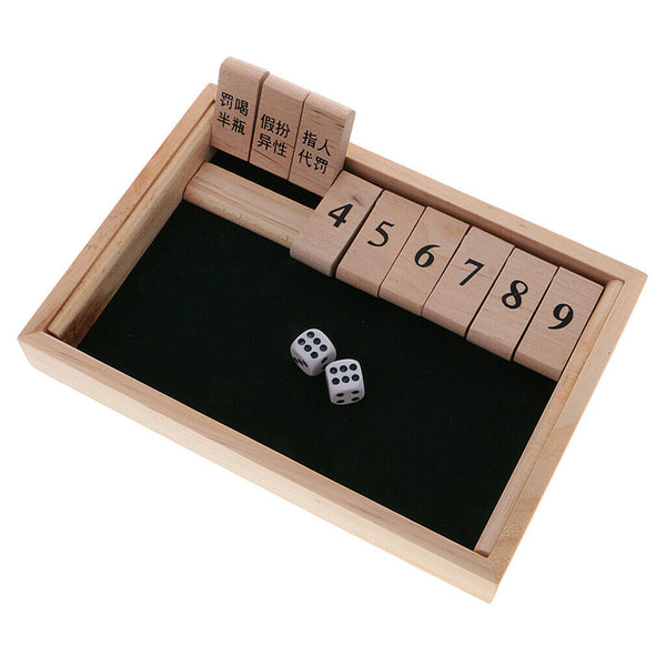 Shut The Box Board Game Set Number Drinking Games Party Club Family Game