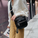 New Korean Fashion Solid Color Shoulder Messenger Bag Wide Shoulder Strap B