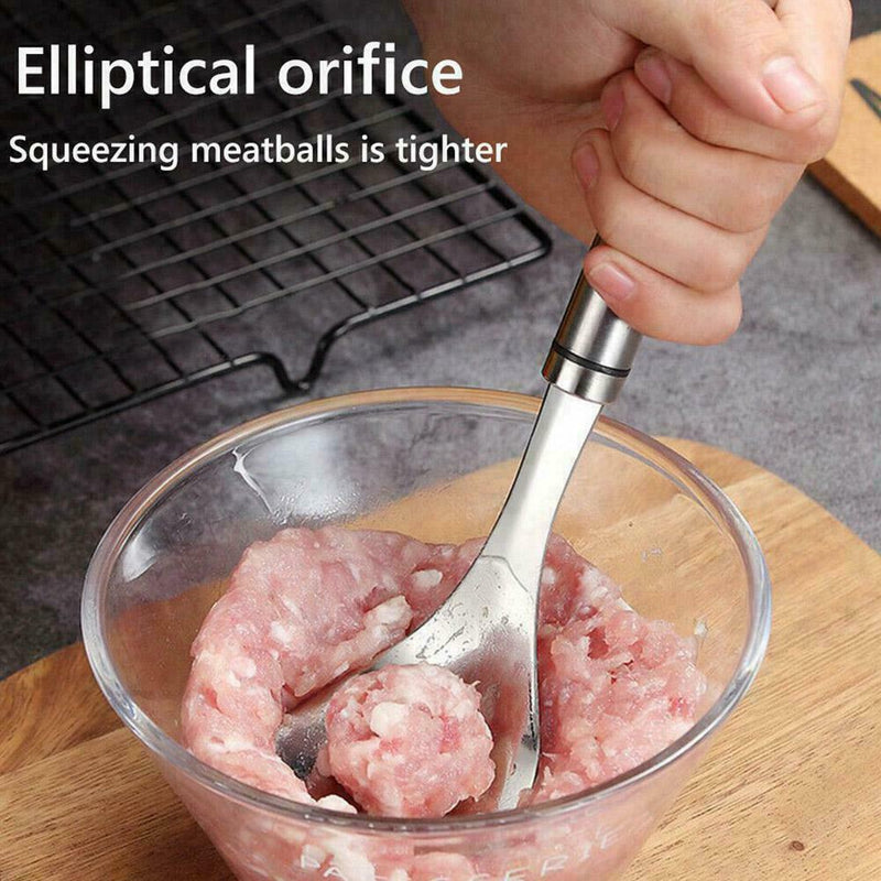 1* Non Stick Stainless Meatball Maker Spoon Kitchen Cooking Tool G0M0
