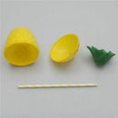 1Pcs/Lot Plastic Fruit Drinking Cup &Straw Hawaii Luau Birthday Summer Beac D3D8