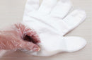 100x Clear Polythene Gloves Plastic Disposable Food Safe Glove Cleaning %x