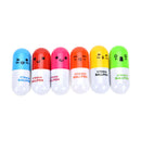 Smiling Face Pill Shape Ballpoint Pen Cute Cartoon Favor Retractable Ball Pen MO