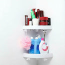 Bathroom Triangular Shower Shelf Corner Bath Storage Holder Organizer Rack White