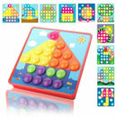 Button Art Color Matching Pegboard Puzzles Early Learning Educational Toys