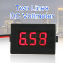 0.36inch LED Digital Voltmeter DC 4.5-30V Two Line Volt Meter(Red)