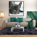 5D Diy Diamond Painting Cross Stitch Small Black Dog Heads Full Diamond Emb