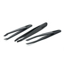 6PC Precision Tweezer Set Plastic Anti Static Tool Kit Size 1/2/3/5/6/8 Black^^