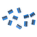 10X KF301-3P Pitch 5.0mm Straight Pin PCB 3Pin Screw Terminal Block Connector JR