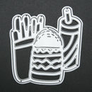 Cutting Die Decor Carbon Steel Hamburger French Fries Craft Embossing