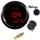 Car Black 2 Inch 52mm Red Digital LED Electronic Water Temp Temperature Gau