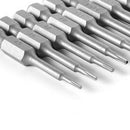 12Pcs 50mm Hollow Plum Blossoms  Screw Driver Bits Magnetic Set T5-T40