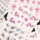 50pcs Mixed Flower Nail Art Transfers Stickers Manicure Tips Decals Decoration