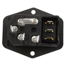 Black Plastic Housing AC 250V 15A 3 P C14 Power Socket w Rocker Switch B6X5