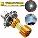 H4 18W LED 3 COB Motorcycle Headlight Bulb 2000LM 6000K 12V Hi/Lo Beam Light H7