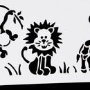 Giraffe Zebra Monkey Lion Cake Stencil Airbrush Painting Mold Cookie Mousse SE