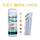 50x 6 In1 Swimming Pool SPA Test Strip Chlorine PH Alkalinity Hardness C6W3